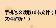 手機怎么讀取sd卡文件(跪求手機SD卡所有文件解析!)