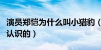 演員鄭愷為什么叫小獵豹(鄭愷與苗苗是怎么認識的)