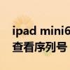 ipad mini6怎么查看網速（iPadmini6怎么查看序列號）