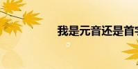 我是元音還是首字母?