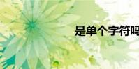 是單個字符嗎?