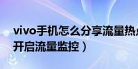 vivo手機怎么分享流量熱點(vivo手機怎么開啟流量監控)