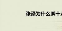張澤為什么叫十八哥?