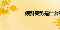 傾斜姿勢是什么意思?
