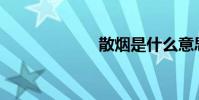 散煙是什么意思?