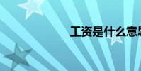 工資是什么意思?
