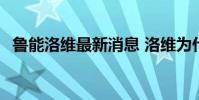 魯能洛維最新消息 洛維為什么與魯能解約