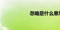 忽略是什么意思?
