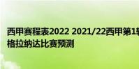 西甲賽程表2022 2021/22西甲第1輪前瞻:比利亞雷亞爾vs格拉納達比賽預測