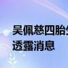吳佩慈四胎生女 具體什么時候生的為什么不透露消息