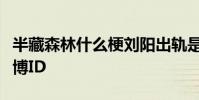 半藏森林什么梗劉陽出軌是真是假半藏森林微博ID
