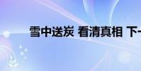 雪中送炭 看清真相 下一句 二年級