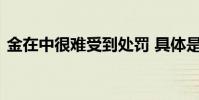 金在中很難受到處罰 具體是什么情況為什么