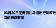 03月20日蕪湖前往烏海出行防疫政策查詢-從蕪湖出發到烏海的防疫政策