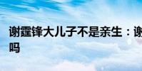 謝霆鋒大兒子不是親生:謝霆鋒兒子是親生的嗎