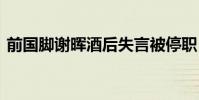 前國腳謝暉酒后失言被停職 他說了些什么呢