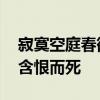 寂寞空庭春欲晚大結局是什么 容若離世琳瑯含恨而死