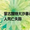 蒙古國特大沙暴已致6死 沙塵暴和暴風雪同時來襲已造成多人死亡失蹤