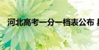 河北高考一分一檔表公布 具體是什么情況