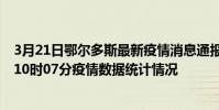 3月21日鄂爾多斯最新疫情消息通報-鄂爾多斯截至3月21日10時07分疫情數據統計情況