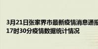 3月21日張家界市最新疫情消息通報-張家界市截至3月21日17時30分疫情數據統計情況