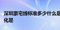 深圳豪宅線標準多少什么是豪宅線標準具體變化是