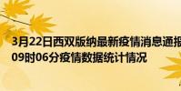 3月22日西雙版納最新疫情消息通報-西雙版納截至3月22日09時06分疫情數據統計情況