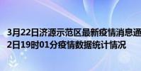 3月22日濟源示范區最新疫情消息通報-濟源示范區截至3月22日19時01分疫情數據統計情況