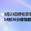 3月23日呼倫貝爾最新疫情消息通報-呼倫貝爾截至3月23日14時36分疫情數據統計情況