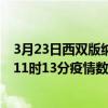 3月23日西雙版納最新疫情消息通報-西雙版納截至3月23日11時13分疫情數據統計情況
