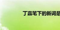丁嘉筆下的新詞是什么?