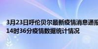 3月23日呼倫貝爾最新疫情消息通報-呼倫貝爾截至3月23日14時36分疫情數據統計情況
