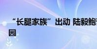 “長腿家族”出動 陸毅鮑蕾一家四口逛游樂園