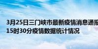 3月25日三門峽市最新疫情消息通報-三門峽市截至3月25日15時30分疫情數據統計情況