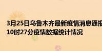 3月25日烏魯木齊最新疫情消息通報-烏魯木齊截至3月25日10時27分疫情數據統計情況