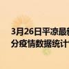 3月26日平涼最新疫情消息通報-平涼截至3月26日10時19分疫情數據統計情況