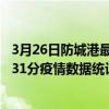 3月26日防城港最新疫情消息通報-防城港截至3月26日02時31分疫情數據統計情況