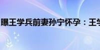 曝王學兵前妻孫寧懷孕:王學兵老婆孫寧照片