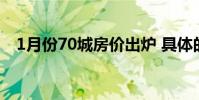 1月份70城房價出爐 具體的情況是怎樣的
