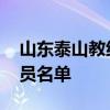 山東泰山教練組最新名單 山東泰山足球隊隊員名單 
