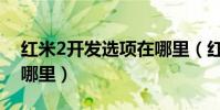 紅米2開發選項在哪里(紅米2開發者模式在哪里)