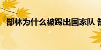 郜林為什么被踢出國家隊 郜林為什么停賽