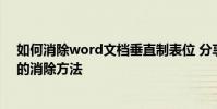 如何消除word文檔垂直制表位 分享word文檔垂直制表位的消除方法