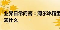 業界日常問答:海爾冰箱型號的字母和數字代表什么