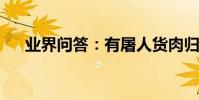 業界問答:有屠人貨肉歸閱讀答案參考