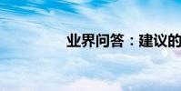 業界問答:建議的近義詞