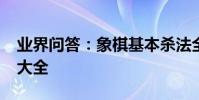 業界問答:象棋基本殺法全集_象棋基本殺法大全