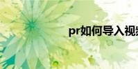 pr如何導入視頻?
