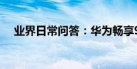 業界日常問答:華為暢享9plus用后感受