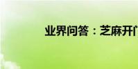 業界問答:芝麻開門歇后語